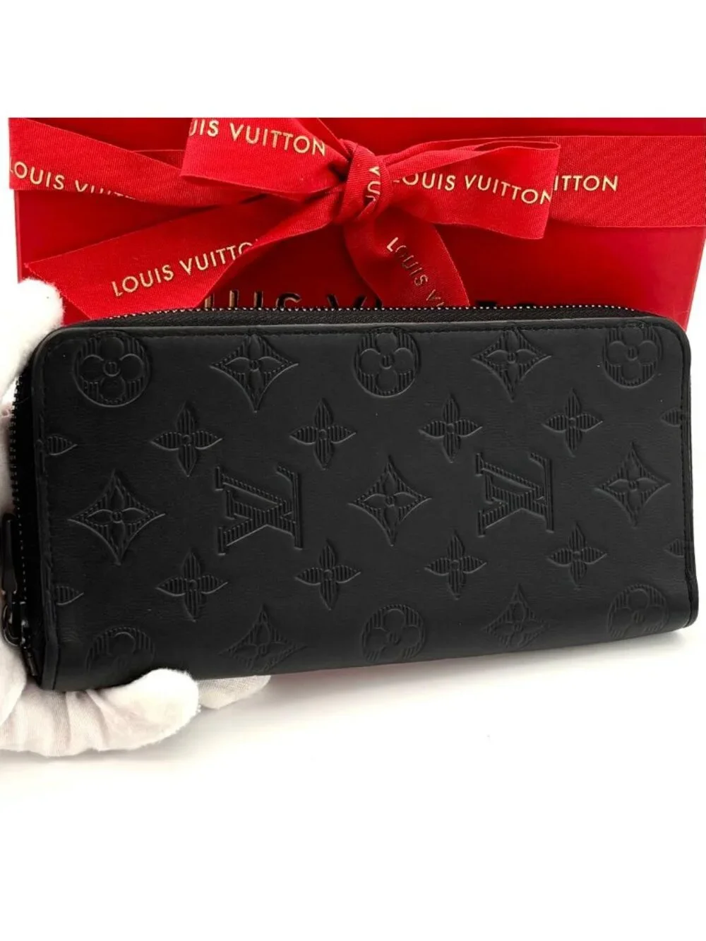 Louis Vuitton Wallet Zippy Monogram Shadow Black